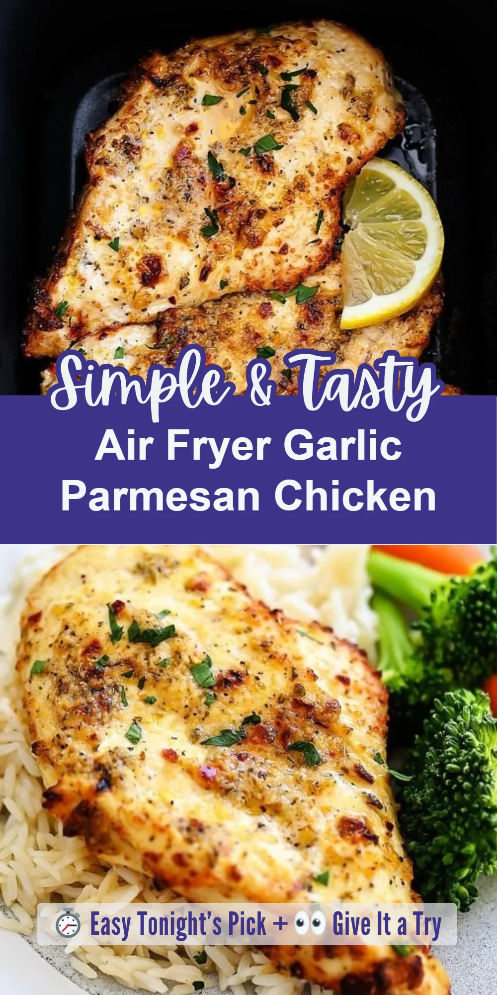 Air Fryer Garlic Parmesan Chicken