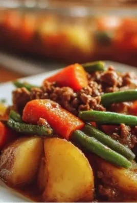 Amish Winter Bliss Casserole served in a rustic dish, reflecting cozy winter meals.