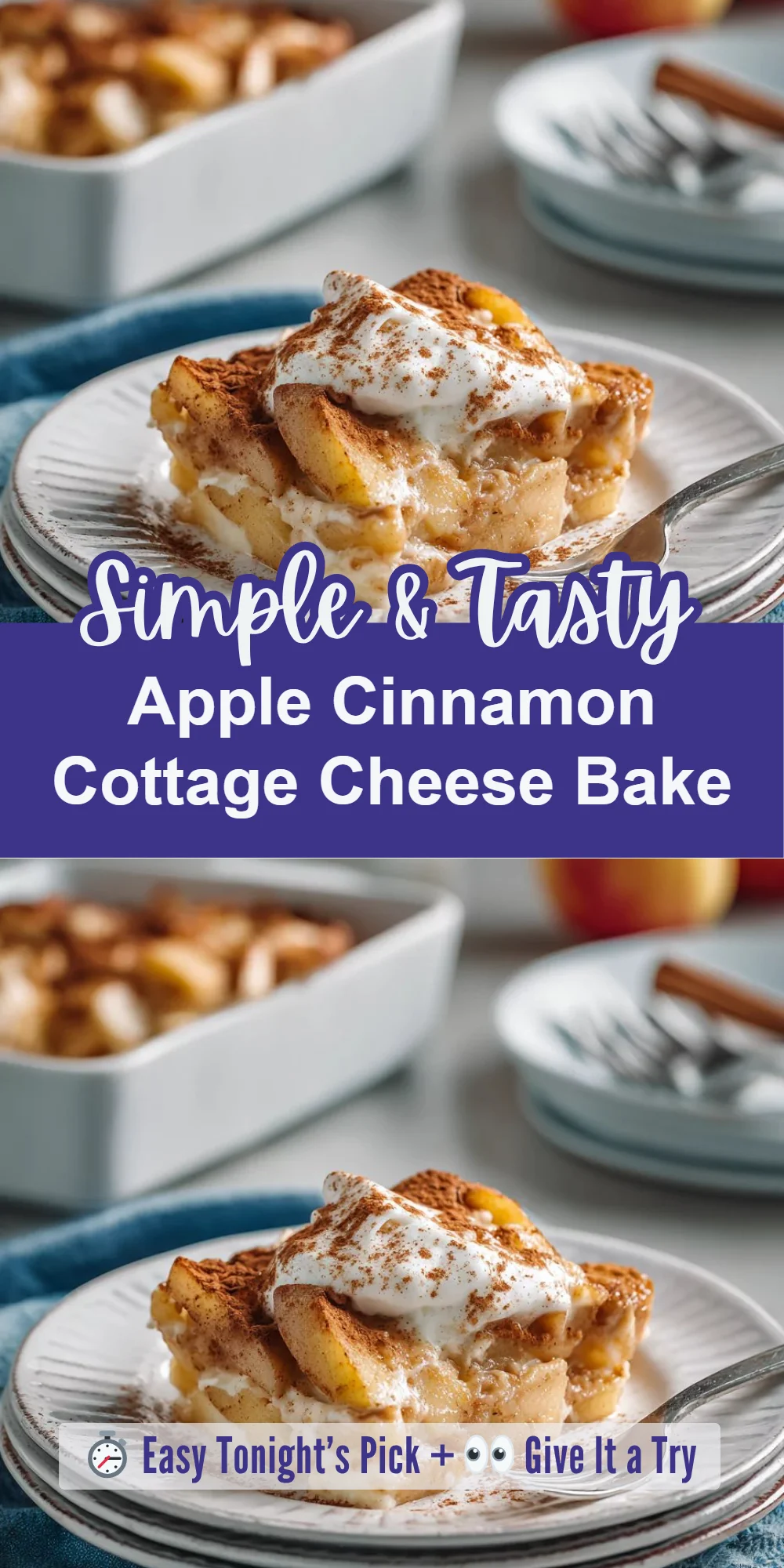 Apple Cinnamon Cottage Cheese Bake