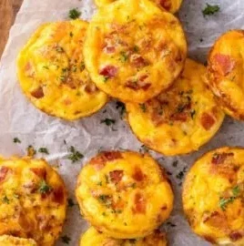 Homemade egg bites inspired by Starbucks recipe, served on a plate.