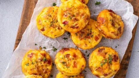 Homemade egg bites inspired by Starbucks recipe, served on a plate.