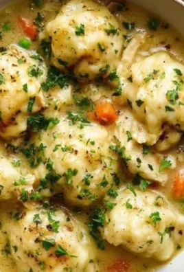 Delicious Chicken and Dumplings served in a bowl for a cozy meal.