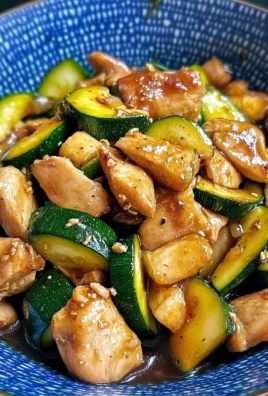 Healthy chicken zucchini stir fry recipe with vibrant vegetables.