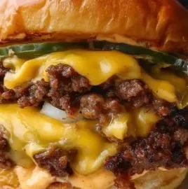 Crispy smash burger with lacy edges and flavorful secret sauce