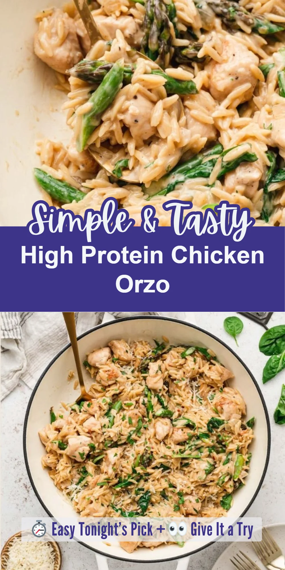 High Protein Chicken Orzo