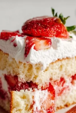 Homemade strawberry shortcake with fresh strawberries and whipped cream