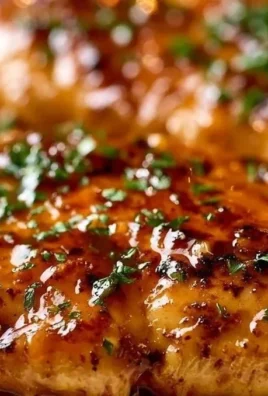 Honey garlic chicken breast cooked and plated for a quick meal
