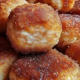 Deliciously golden cinnamon sugar biscuit bites served on a plate