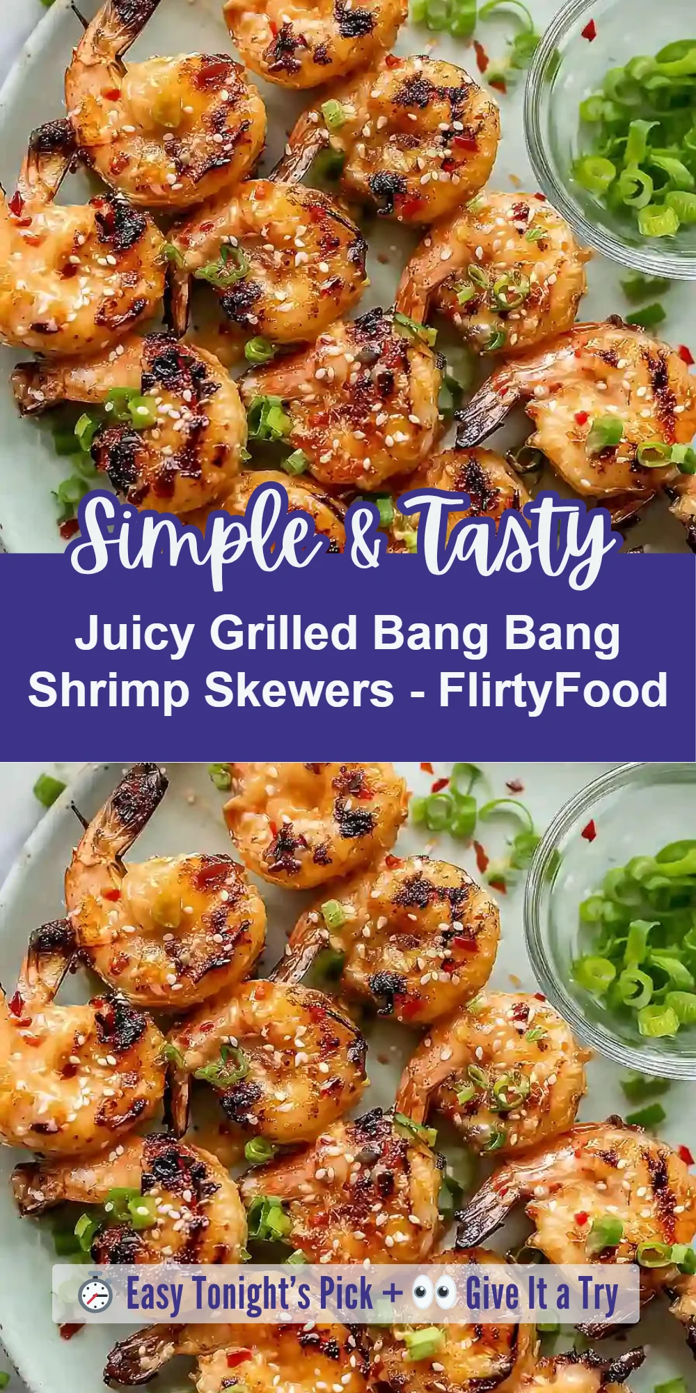 Juicy Grilled Bang Bang Shrimp Skewers - FlirtyFood