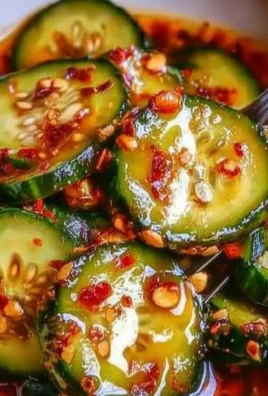 Delicious Korean Cucumber Salad served in a bowl, garnished and ready to enjoy.