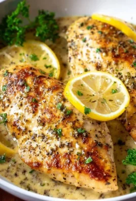 Juicy Lemon Garlic Chicken served with herbs and spices