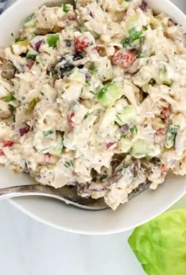 Mediterranean Chicken Salad with fresh vegetables and grilled chicken
