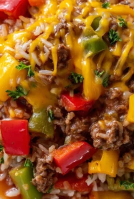 Delicious unstuffed pepper skillet with colorful ingredients in a pan